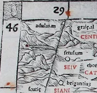 An illustration from Claudii Ptholemaei Alexandrini Liber geographiae cum tabulis et uniuersali figura : et cum additione locorum quae a recentioribus reperta sunt diligenti cura emendatus et impressus (1511)
