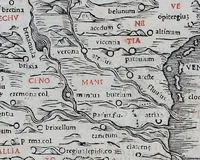 An illustration from Claudii Ptholemaei Alexandrini Liber geographiae cum tabulis et uniuersali figura : et cum additione locorum quae a recentioribus reperta sunt diligenti cura emendatus et impressus (1511)