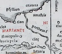 Picture 48 of 86 from Claudii Ptholemaei Alexandrini Liber geographiae cum tabulis et uniuersali figura : et cum additione locorum quae a recentioribus reperta sunt diligenti cura emendatus et impressus (1511), leaf 160