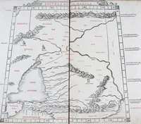 An illustration from Claudii Ptholemaei Alexandrini Liber geographiae cum tabulis et uniuersali figura : et cum additione locorum quae a recentioribus reperta sunt diligenti cura emendatus et impressus (1511)