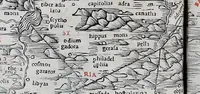 An illustration from Claudii Ptholemaei Alexandrini Liber geographiae cum tabulis et uniuersali figura : et cum additione locorum quae a recentioribus reperta sunt diligenti cura emendatus et impressus (1511)