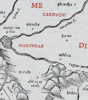 An illustration from Claudii Ptholemaei Alexandrini Liber geographiae cum tabulis et uniuersali figura : et cum additione locorum quae a recentioribus reperta sunt diligenti cura emendatus et impressus (1511)