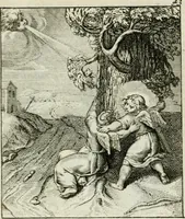 An illustration from Cl. Bruins Aanmerkingen op Otto van Veens Zinnebeelden der goddelyke liefde (1726)