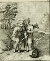 Picture 46 of 62 from Cl. Bruins Aanmerkingen op Otto van Veens Zinnebeelden der goddelyke liefde (1726), leaf 104