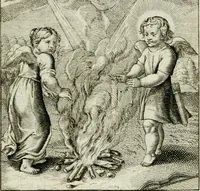 An illustration from Cl. Bruins Aanmerkingen op Otto van Veens Zinnebeelden der goddelyke liefde (1726)