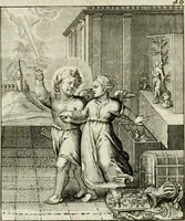 An illustration from Cl. Bruins Aanmerkingen op Otto van Veens Zinnebeelden der goddelyke liefde (1726)