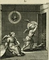 An illustration from Cl. Bruins Aanmerkingen op Otto van Veens Zinnebeelden der goddelyke liefde (1726)