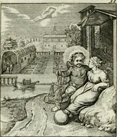 An illustration from Cl. Bruins Aanmerkingen op Otto van Veens Zinnebeelden der goddelyke liefde (1726)