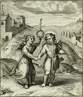An illustration from Cl. Bruins Aanmerkingen op Otto van Veens Zinnebeelden der goddelyke liefde (1726)