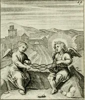 Picture 21 of 62 from Cl. Bruins Aanmerkingen op Otto van Veens Zinnebeelden der goddelyke liefde (1726), leaf 54