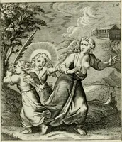 An illustration from Cl. Bruins Aanmerkingen op Otto van Veens Zinnebeelden der goddelyke liefde (1726)