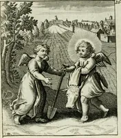 An illustration from Cl. Bruins Aanmerkingen op Otto van Veens Zinnebeelden der goddelyke liefde (1726)