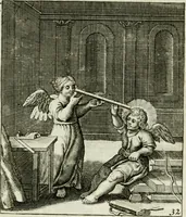 An illustration from Cl. Bruins Aanmerkingen op Otto van Veens Zinnebeelden der goddelyke liefde (1726)