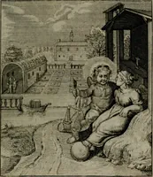An illustration from Cl. Bruins Aanmerkingen, op Otto van Veens Zinnebeelden der goddelyke liefde (1726)