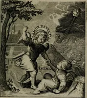 An illustration from Cl. Bruins Aanmerkingen, op Otto van Veens Zinnebeelden der goddelyke liefde (1726)