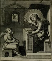 An illustration from Cl. Bruins Aanmerkingen, op Otto van Veens Zinnebeelden der goddelyke liefde (1726)