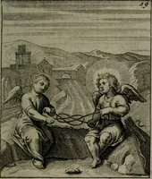 Picture 23 of 64 from Cl. Bruins Aanmerkingen, op Otto van Veens Zinnebeelden der goddelyke liefde (1726), leaf 54