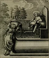 An illustration from Cl. Bruins Aanmerkingen, op Otto van Veens Zinnebeelden der goddelyke liefde (1726)