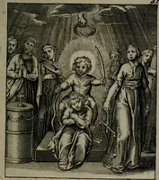 An illustration from Cl. Bruins Aanmerkingen, op Otto van Veens Zinnebeelden der goddelyke liefde (1726)