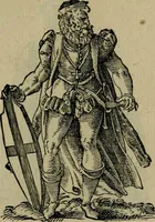 An illustration from Cleri totius Romanae ecclesiae subiecti, seu, Pontificiorvm ordinvm omnivm omnino vtrivsqve sexvs, habitvs, artificiosissimis figuris, quibus Francisci Modii singula octosticha adiecta sunt, nunc primùm à Ivdoco Ammanno expressi: neqve vnquam antehac similiter editi. Addito libello singvlari eivsdem Francisci Modij Brug. in quo cuiusque ordinis ecclesiastici origo, progressus & vestitus ratio breuiter ex variis historicis delineatur (1585)