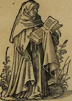 An illustration from Cleri totius Romanae ecclesiae subiecti, seu, Pontificiorvm ordinvm omnivm omnino vtrivsqve sexvs, habitvs, artificiosissimis figuris, quibus Francisci Modii singula octosticha adiecta sunt, nunc primùm à Ivdoco Ammanno expressi: neqve vnquam antehac similiter editi. Addito libello singvlari eivsdem Francisci Modij Brug. in quo cuiusque ordinis ecclesiastici origo, progressus & vestitus ratio breuiter ex variis historicis delineatur (1585)