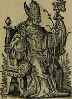 An illustration from Cleri totius Romanae ecclesiae subiecti, seu, Pontificiorvm ordinvm omnivm omnino vtrivsqve sexvs, habitvs, artificiosissimis figuris, quibus Francisci Modii singula octosticha adiecta sunt, nunc primùm à Ivdoco Ammanno expressi: neqve vnquam antehac similiter editi. Addito libello singvlari eivsdem Francisci Modij Brug. in quo cuiusque ordinis ecclesiastici origo, progressus & vestitus ratio breuiter ex variis historicis delineatur (1585)