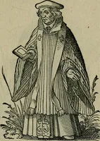 Picture 19 of 108 from Cleri totius Romanae ecclesiae subiecti, seu, Pontificiorvm ordinvm omnivm omnino vtrivsqve sexvs, habitvs, artificiosissimis figuris, quibus Francisci Modii singula octosticha adiecta sunt, nunc primùm à Ivdoco Ammanno expressi: neqve vnquam antehac similiter editi. Addito libello singvlari eivsdem Francisci Modij Brug. in quo cuiusque ordinis ecclesiastici origo, progressus & vestitus ratio breuiter ex variis historicis delineatur (1585), leaf 32