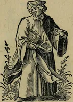 An illustration from Cleri totius Romanae ecclesiae subiecti, seu, Pontificiorvm ordinvm omnivm omnino vtrivsqve sexvs, habitvs, artificiosissimis figuris, quibus Francisci Modii singula octosticha adiecta sunt, nunc primùm à Ivdoco Ammanno expressi: neqve vnquam antehac similiter editi. Addito libello singvlari eivsdem Francisci Modij Brug. in quo cuiusque ordinis ecclesiastici origo, progressus & vestitus ratio breuiter ex variis historicis delineatur (1585)