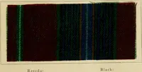 An illustration from The coal tar colours of Farbwerke vorm. Meister Lucius & Brüning, Hoechst on Main, Germany and their application in wool dyeing (1910)