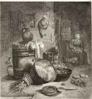 An illustration from Collection de cent-vingt estampes, gravée d'après les tableaux & dessins qui composoient le cabinet de m. Poullain ... précédée d'un abrégé historique de la vie des auteurs qui la composent ... Cette suite a été exécutée sous la direction du sieur Fr. Basan ... par de jeunes artistes des deux sexes, dont les talens se font connoître & accroissent de jour en jour. Le sr. Moitte ... en avoit fait les dessins, d'après les tableaux .. (1781)