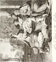 An illustration from Collection de cent-vingt estampes, gravée d'après les tableaux & dessins qui composoient le cabinet de m. Poullain ... précédée d'un abrégé historique de la vie des auteurs qui la composent ... Cette suite a été exécutée sous la direction du sieur Fr. Basan ... par de jeunes artistes des deux sexes, dont les talens se font connoître & accroissent de jour en jour. Le sr. Moitte ... en avoit fait les dessins, d'après les tableaux .. (1781)