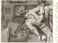 An illustration from Collection de cent-vingt estampes, gravée d'après les tableaux & dessins qui composoient le cabinet de m. Poullain ... précédée d'un abrégé historique de la vie des auteurs qui la composent ... Cette suite a été exécutée sous la direction du sieur Fr. Basan ... par de jeunes artistes des deux sexes, dont les talens se font connoître & accroissent de jour en jour. Le sr. Moitte ... en avoit fait les dessins, d'après les tableaux .. (1781)