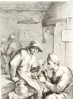 An illustration from Collection de cent-vingt estampes, gravée d'après les tableaux & dessins qui composoient le cabinet de m. Poullain ... précédée d'un abrégé historique de la vie des auteurs qui la composent ... Cette suite a été exécutée sous la direction du sieur Fr. Basan ... par de jeunes artistes des deux sexes, dont les talens se font connoître & accroissent de jour en jour. Le sr. Moitte ... en avoit fait les dessins, d'après les tableaux .. (1781)