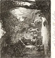 An illustration from Collection de cent-vingt estampes, gravée d'après les tableaux & dessins qui composoient le cabinet de m. Poullain ... précédée d'un abrégé historique de la vie des auteurs qui la composent ... Cette suite a été exécutée sous la direction du sieur Fr. Basan ... par de jeunes artistes des deux sexes, dont les talens se font connoître & accroissent de jour en jour. Le sr. Moitte ... en avoit fait les dessins, d'après les tableaux .. (1781)