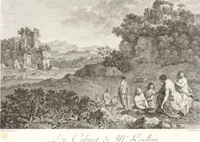 Picture 85 of 126 from Collection de cent-vingt estampes, gravée d'après les tableaux & dessins qui composoient le cabinet de m. Poullain ... précédée d'un abrégé historique de la vie des auteurs qui la composent ... Cette suite a été exécutée sous la direction du sieur Fr. Basan ... par de jeunes artistes des deux sexes, dont les talens se font connoître & accroissent de jour en jour. Le sr. Moitte ... en avoit fait les dessins, d'après les tableaux .. (1781), leaf 178