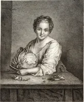 An illustration from Collection de cent-vingt estampes, gravée d'après les tableaux & dessins qui composoient le cabinet de m. Poullain ... précédée d'un abrégé historique de la vie des auteurs qui la composent ... Cette suite a été exécutée sous la direction du sieur Fr. Basan ... par de jeunes artistes des deux sexes, dont les talens se font connoître & accroissent de jour en jour. Le sr. Moitte ... en avoit fait les dessins, d'après les tableaux .. (1781)