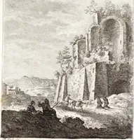 An illustration from Collection de cent-vingt estampes, gravée d'après les tableaux & dessins qui composoient le cabinet de m. Poullain ... précédée d'un abrégé historique de la vie des auteurs qui la composent ... Cette suite a été exécutée sous la direction du sieur Fr. Basan ... par de jeunes artistes des deux sexes, dont les talens se font connoître & accroissent de jour en jour. Le sr. Moitte ... en avoit fait les dessins, d'après les tableaux .. (1781)