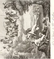 An illustration from Collection de cent-vingt estampes, gravée d'après les tableaux & dessins qui composoient le cabinet de m. Poullain ... précédée d'un abrégé historique de la vie des auteurs qui la composent ... Cette suite a été exécutée sous la direction du sieur Fr. Basan ... par de jeunes artistes des deux sexes, dont les talens se font connoître & accroissent de jour en jour. Le sr. Moitte ... en avoit fait les dessins, d'après les tableaux .. (1781)