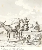Picture 8 of 126 from Collection de cent-vingt estampes, gravée d'après les tableaux & dessins qui composoient le cabinet de m. Poullain ... précédée d'un abrégé historique de la vie des auteurs qui la composent ... Cette suite a été exécutée sous la direction du sieur Fr. Basan ... par de jeunes artistes des deux sexes, dont les talens se font connoître & accroissent de jour en jour. Le sr. Moitte ... en avoit fait les dessins, d'après les tableaux .. (1781), leaf 42