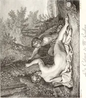 An illustration from Collection de cent-vingt estampes, gravée d'après les tableaux & dessins qui composoient le cabinet de m. Poullain ... précédée d'un abrégé historique de la vie des auteurs qui la composent ... Cette suite a été exécutée sous la direction du sieur Fr. Basan ... par de jeunes artistes des deux sexes, dont les talens se font connoître & accroissent de jour en jour. Le sr. Moitte ... en avoit fait les dessins, d'après les tableaux .. (1781)