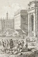 Picture 25 of 126 from Collection de cent-vingt estampes, gravée d'après les tableaux & dessins qui composoient le cabinet de m. Poullain ... précédée d'un abrégé historique de la vie des auteurs qui la composent ... Cette suite a été exécutée sous la direction du sieur Fr. Basan ... par de jeunes artistes des deux sexes, dont les talens se font connoître & accroissent de jour en jour. Le sr. Moitte ... en avoit fait les dessins, d'après les tableaux .. (1781), leaf 72