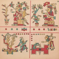 An illustration from Codex Fejérváry-Mayer : manuscrit Mexicain précolombien des Free Public Museums de Liverpool (M 12014) (1901)