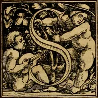 An illustration from Codicis Theodosiani libri XVI : qivbus [sic] svnt ipsorvm principvm avtoritate adiectae novellae Theodosij, Valentiniani, Martiani, Maioriani, Seueri, Caij Institutionum lib. II, Iulij Pauli Receptarum sententiarum lib. V, Gregoriani Codicis lib. V, Hermogeniani lib. I, Papiniani Tit. I : hiis nos adiecimvs ex vetustissimis bibliothecis, eò quod ad ius ciuile pertinerent, & alterius etiam responsa passim in Pandectis legerentur, L. Volusij Metiani lib. de Asse, Iulij Frontini lib. de Controuersijs limitum, cum Aggeni Vrbici Commentarijs (1528)