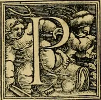 An illustration from Codicis Theodosiani libri XVI : qivbus [sic] svnt ipsorvm principvm avtoritate adiectae novellae Theodosij, Valentiniani, Martiani, Maioriani, Seueri, Caij Institutionum lib. II, Iulij Pauli Receptarum sententiarum lib. V, Gregoriani Codicis lib. V, Hermogeniani lib. I, Papiniani Tit. I : hiis nos adiecimvs ex vetustissimis bibliothecis, eò quod ad ius ciuile pertinerent, & alterius etiam responsa passim in Pandectis legerentur, L. Volusij Metiani lib. de Asse, Iulij Frontini lib. de Controuersijs limitum, cum Aggeni Vrbici Commentarijs (1528)