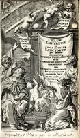 An illustration from Coelum empyreum : non vanis & fictis constellationum monstris belluatum, sed divum domus domini Jesu Christi, ejusque illibatae virginis matris Mariae, sanctorum apostolorum ... splendide illustratum : omnibus verbi Dei ecclesiastis, ad honestos mores, & divinos amores auditorum animis inserendos, morali doctrina, sacra ac profana historia lucubratum (1669)