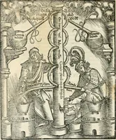 An illustration from Coelvm philosophorvm, sev, De secretis naturae liber (1528)