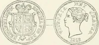 An illustration from The coin book, comprising a history of coinage; a synopsis of the mint laws of the United States; statistics of the coinage from 1792 to 1870; list of current gold and silver coins, and their custom house values; a dictionary of all coins known in ancient and modern times, with their values; the gold and silver product of each state to 1870; list of works on coinage; the daily price of gold from 1862 to 1871. With engravings of the principal coins (1872)