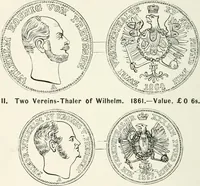 An illustration from The coin book, comprising a history of coinage; a synopsis of the mint laws of the United States; statistics of the coinage from 1792 to 1870; list of current gold and silver coins, and their custom house values; a dictionary of all coins known in ancient and modern times, with their values; the gold and silver product of each state to 1870; list of works on coinage; the daily price of gold from 1862 to 1871. With engravings of the principal coins (1872)