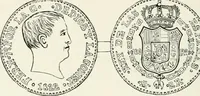 An illustration from The coin book, comprising a history of coinage; a synopsis of the mint laws of the United States; statistics of the coinage from 1792 to 1870; list of current gold and silver coins, and their custom house values; a dictionary of all coins known in ancient and modern times, with their values; the gold and silver product of each state to 1870; list of works on coinage; the daily price of gold from 1862 to 1871. With engravings of the principal coins (1872)