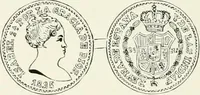 An illustration from The coin book, comprising a history of coinage; a synopsis of the mint laws of the United States; statistics of the coinage from 1792 to 1870; list of current gold and silver coins, and their custom house values; a dictionary of all coins known in ancient and modern times, with their values; the gold and silver product of each state to 1870; list of works on coinage; the daily price of gold from 1862 to 1871. With engravings of the principal coins (1872)